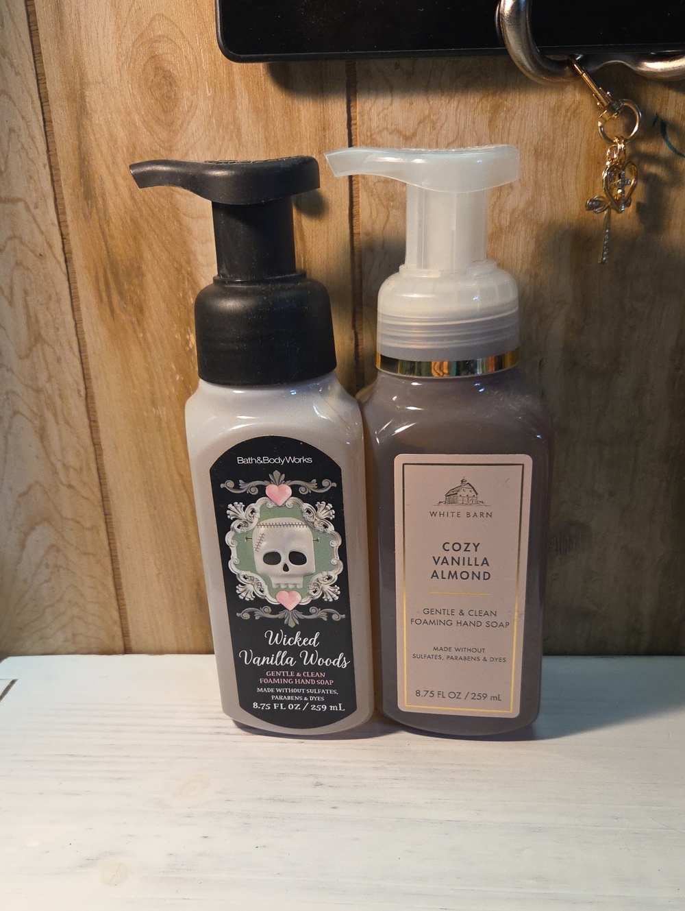 Bath & Body Works Foaming Hand Soaps — Black & Taupe Bottles